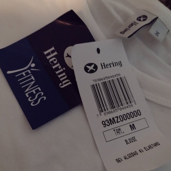 Hering Fitness Medium White Fitness Basic Tee - Picture 4 of 4